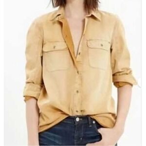 Madewell Tomboy Button Down Work Shirt Size XS Yellow